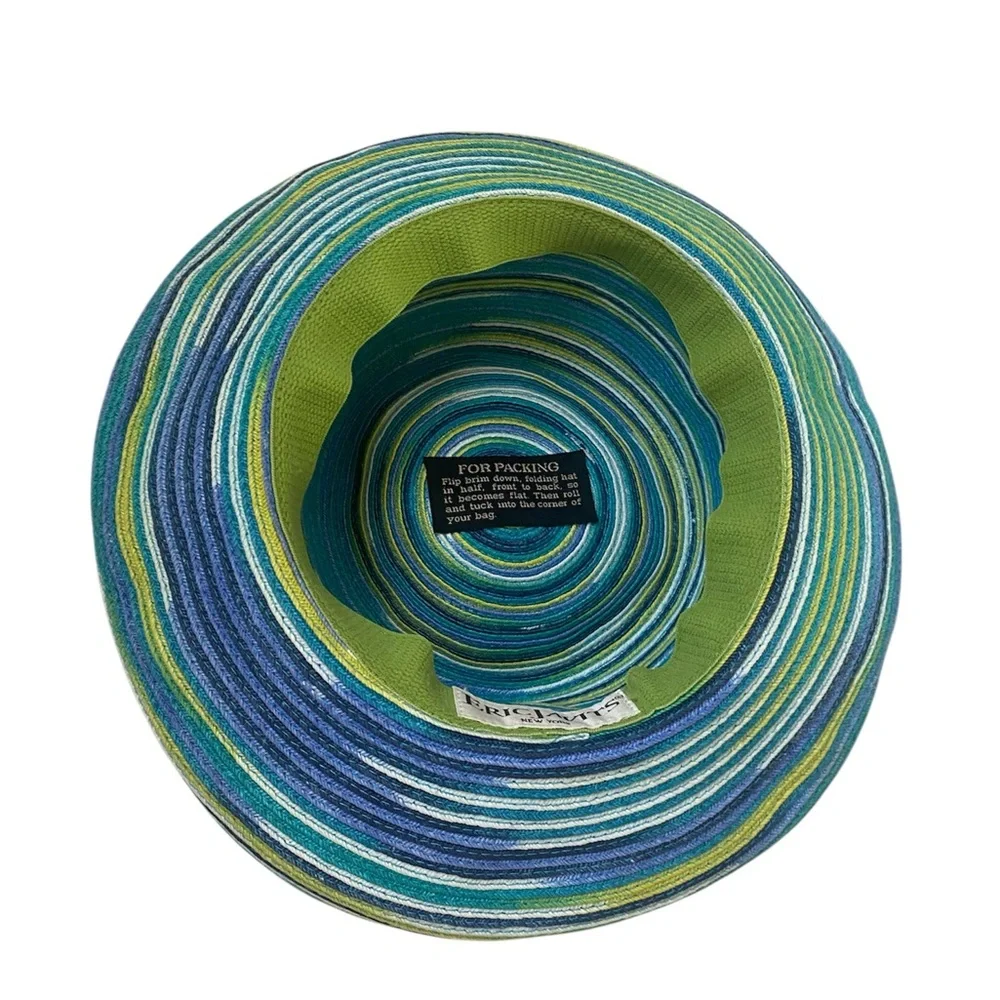 ERIC JAVITS  Women’s Turquoise/Multi Summer Hat - Picture 4 of 6